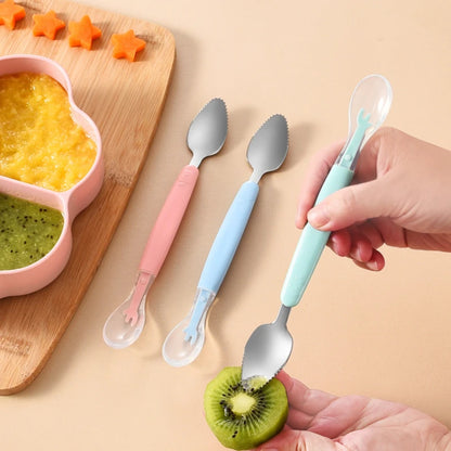 BebeSpoon: Stainless Steel and Silicone Baby Spoon