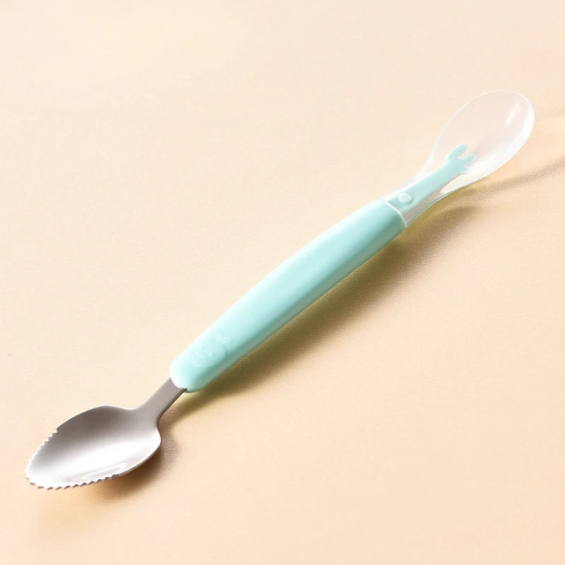 BebeSpoon: Stainless Steel and Silicone Baby Spoon