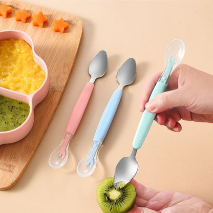 BebeSpoon: Stainless Steel and Silicone Baby Spoon